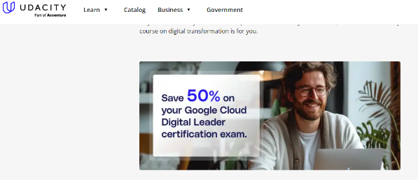 Udacity 50% off On Google Pack
